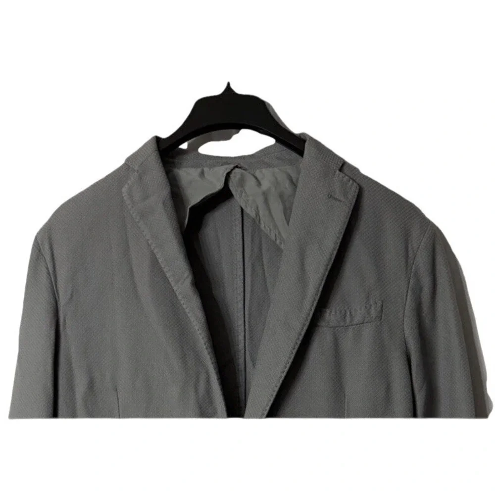 NWT San Remo Mens Long Sleeve Comfort‎ Cotton Casual Gray Jacket Blazer Size 50